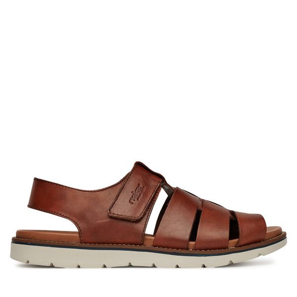 Sandały Rieker. Brązowe sandały męskie Rieker, bez wzorów, bez zapięcia. Za 335.99 zł.