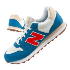 Buty sportowe sneakersy męskie New Balance 500. Niebieskie buty sportowe męskie New Balance, bez wzorów, bez zapięcia. Za 289.00 zł.