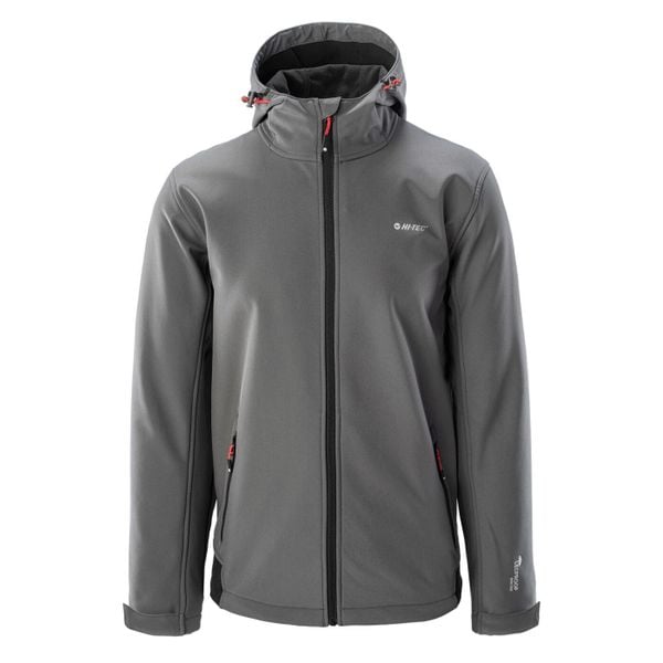 Kurtka Softshellowa Męska Noxon. Czarne kurtki męskie Hi-tec, l, bez wzorów, z elastanu, z kapturem, trekkingowe. Za 303.99 zł.