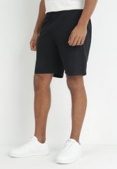 Czarne Szorty z Regulowanym Stanem i Gumką w Pasie Dolola. Czarne szorty męskie Born2be, bez wzorów, z tkaniny, sportowe. Za 74.99 zł.