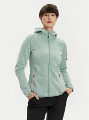 CMP Bluza 3H19826 Zielony Regular Fit. Zielone bluzy damskie CMP, bez wzorów, z syntetyku, sportowe, bez ramiączek, bez kaptura. Za 199.99 zł.