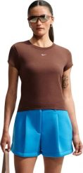 Nike Koszulka damska Nike Sportswear Chill Knit jasny brąz FV5508 259 L. Bluzki damskie Nike, l, bez wzorów, bez kołnierzyka, bez ramiączek. Za 129.98 zł.