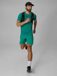 4F Spodenki do biegania szybkoschnące męskie - zielone S. Zielone szorty męskie 4F, bez wzorów. Za 199.99 zł.