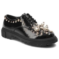 Czarne Półbuty Sca'Viola Damskie Stylowe Obuwie. Czarne półbuty damskie Sca'viola, bez wzorów, ze skóry, eleganckie, bez obcasa, na obcasie, bez zapięcia. Za 459.00 zł.