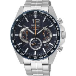 Seiko Mężczyźnizegarek Seiko Chronograph srebrny - stal nierdzewna Zegarki męskie 1 ct Męskie. Szare zegarki męskie Seiko, bez wzorów, z materiału, srebrne. Za 1,263.99 zł.