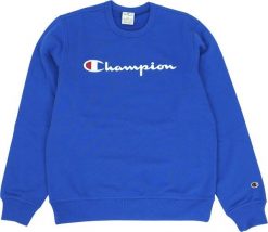 Bluza męska Champion Crewneck Sweatshirt niebieska 220254 BS008 L. Niebieskie bluzy męskie Chappi, l, bez wzorów, bez ramiączek, bez kaptura. Za 203.68 zł.