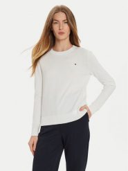 Tommy Hilfiger Sweter WW0WW44984 Écru Regular Fit. Swetry nierozpinane damskie Tommy Hilfiger, m, bez wzorów, z syntetyku, bez kołnierzyka, bez ramiączek. Za 309.99 zł.