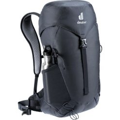 Plecak z siatką dystansową Deuter AC Lite 16 - black. Czarne plecaki męskie Deuter, bez wzorów, z materiału, klasyczne. Za 368.49 zł.