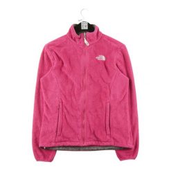 Second life - Kurtka polarowa TNF Pink Osito dla kobiet - Jak nowy. Czerwone kurtki sportowe damskie The North Face, m, bez wzorów, z materiału, bez ramiączek, bez kaptura, trekkingowe. Za 212.96 zł.