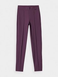 4F Legginsy dzianinowe damskie - fioletowe M. Fioletowe legginsy damskie 4F, bez wzorów, z dzianiny. W wyprzedaży za 59.99 zł.