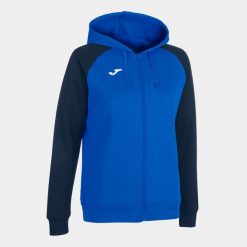 Bluza sportowa damska Joma Academy IV. Niebieskie bluzy damskie Joma, l, bez wzorów, sportowe, bez ramiączek, bez kaptura. W wyprzedaży za 125.65 zł.