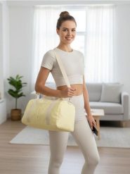 Torba sportowa - kremowy. Białe torby sportowe męskie Sinsay, bez wzorów. Za 32.99 zł.