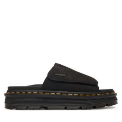 Klapki Dr. Martens. Czarne klapki damskie Dr. Martens, bez wzorów, bez obcasa, bez zapięcia. Za 543.99 zł.