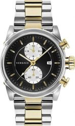 Versace Zegarek marki Versace model VEV400519 kolor Zółty. Akcesoria męski. Sezon: Cały rok NoSize. Żółte zegarki męskie Versace, bez wzorów. Za 3,994.06 zł.