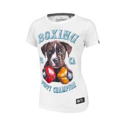 Koszulka damska Pitbull Santa-Mu. Białe bluzki damskie PITBULL, xl, bez wzorów, casualowe, bez kołnierzyka, bez ramiączek. Za 99.00 zł.