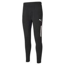 Męskie treningowe spodnie piłkarskie teamLIGA Pro PUMA Black White. Białe spodnie sportowe męskie Puma, m, bez wzorów, z dresówki, do piłki nożnej. Za 158.89 zł.