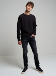 Jeansy męskie skinny czarne Deric 950. Czarne jeansy męskie BIG STAR, z bawełny, eleganckie. W wyprzedaży za 199.99 zł.
