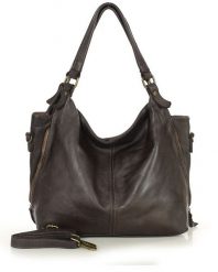 Torebka damska MARCO MAZZINI brąz caffe v47i. Brązowe shopperki damskie bez wzorów, z bawełny, na ramię, bez dodatków. Za 599.00 zł.