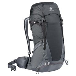 Plecak turystyczny Deuter Futura Pro 42 EL dla wysokich - black. Szare plecaki męskie Deuter, bez wzorów, z materiału, klasyczne. Za 1,129.99 zł.