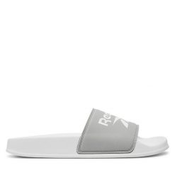Klapki Reebok. Szare klapki damskie Reebok, bez wzorów, sportowe, bez obcasa, bez zapięcia. Za 99.99 zł.