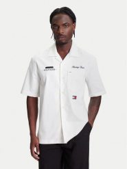 Tommy Hilfiger Koszula F1 Movie Mechanics MW0MW41476 Écru Boxy Fit. Koszule męskie Tommy Hilfiger, m, bez wzorów, z bawełny, bez kołnierzyka, bez ramiączek. Za 699.99 zł.