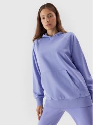 4F Bluza 4FAW23TSWSF0725 Niebieski Regular Fit. Niebieskie bluzy damskie 4F, l, bez wzorów, z bawełny, bez ramiączek, bez kaptura. Za 99.99 zł.