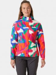 Płaszcz Przeciwdeszczowy Damski Helly Hansen Loke Print. Czerwone płaszcze damskie Helly Hansen, m, bez wzorów, z materiału, bez kołnierzyka, bez kaptura. Za 517.65 zł.