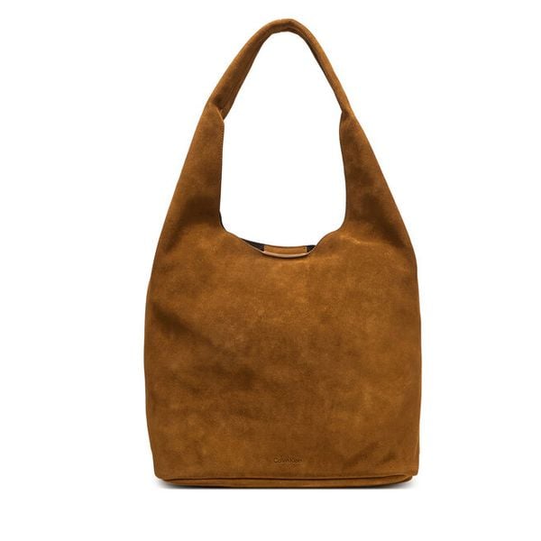 Torebka Calvin Klein. Brązowe shopperki damskie Calvin Klein, bez wzorów, bez dodatków. Za 643.99 zł.