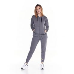 Bluza wygodna z kaptur na czas wolny na co dzień. Szare bluzy damskie LEONE 1947 APPAREL, s, bez wzorów, z dresówki, sportowe, bez ramiączek, bez kaptura. W wyprzedaży za 286.28 zł.