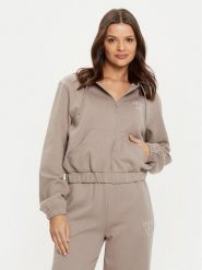 Guess Bluza V5RQ20 KC3D2 Szary Regular Fit. Szare bluzy damskie Guess, xl, z aplikacjami, z syntetyku, bez ramiączek, bez kaptura. Za 199.99 zł.