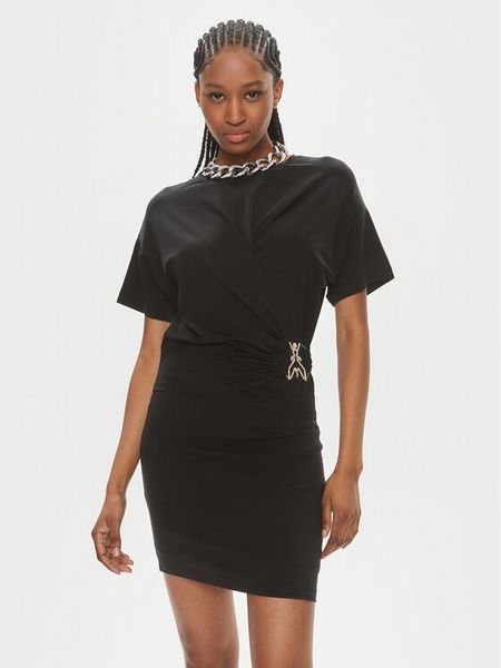 Patrizia Pepe Sukienka codzienna 2A2760/J206-K103 Czarny Regular Fit. Czarne sukienki damskie Patrizia Pepe, na co dzień, bez wzorów, z lyocellu, bez kołnierzyka, bez ramiączek, proste. Za 1,029.00 zł.