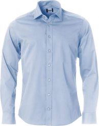 Clique Clark koszula z długim rękawem 100% bawełna regular fit – light blue. Niebieskie koszule męskie CLIQUE, m, bez wzorów, z bawełny, bez kołnierzyka, bez ramiączek. Za 211.81 zł.