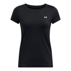 Damski top treningowy Under Armour HeatGear. Białe topy damskie Under Armour, bez wzorów, sportowe, bez kołnierzyka, bez ramiączek. Za 152.95 zł.