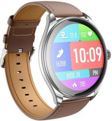 Smartwatch Hoco Y22 Brązowy. Brązowe zegarki smartwatch Hoco, bez wzorów. Za 110.29 zł.