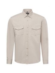 Nils Sundström koszula casual Mężczyźni Comfort Fit Bawełna beżowy, S. Brązowe koszule męskie Nils Sundström, m, bez wzorów, z bawełny, casualowe, bez kołnierzyka, bez ramiączek. Za 229.95 zł.