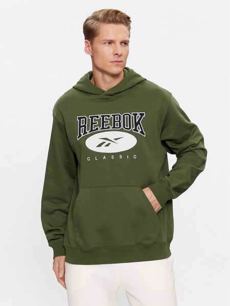 Reebok Bluza Archive Essentials II0689 Zielony Regular Fit. Zielone bluzy męskie Reebok, m, bez wzorów, z bawełny, bez ramiączek, bez kaptura. Za 189.99 zł.