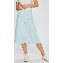 Answear - Spodnie Garden of Dreams. Niebieskie spodnie materiałowe damskie ANSWEAR, bez wzorów, z elastanu, casualowe, z podwyższonym stanem. W wyprzedaży za 29.90 zł.