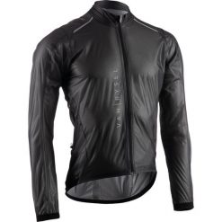 Kurtka rowerowa szosowa Van Rysel Racer Ultralight przeciwdeszczowa. Czarne kurtki męskie VAN RYSEL, l, bez wzorów, z materiału, bez kaptura, rowerowe. Za 199.99 zł.