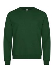 Clique Miami Roundneck – unisexowy sweter z mieszanki bawełny. Zielone swetry męskie CLIQUE, xl, bez wzorów, z bawełny, bez kołnierzyka, bez ramiączek. Za 164.62 zł.
