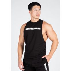 Milo Opuszczany pachwinowy otwórTop bez rękawów - Czarny. Czarne koszulki sportowe męskie GORILLA WEAR, m, bez wzorów, bez ramiączek, na fitness i siłownię. Za 170.00 zł.