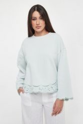 Bluza damska z haftem TWINSET. Bluzy damskie Twinset Milano, m, bez wzorów, bez ramiączek, bez kaptura. Za 819.00 zł.