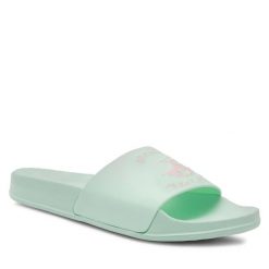 Klapki Beverly Hills Polo Club. Zielone klapki damskie Beverly Hills Polo Club, bez wzorów, bez obcasa, bez zapięcia. Za 71.99 zł.