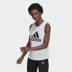 Damski tank top adidas Essentials Big Logo. Białe topy damskie Adidas, m, bez wzorów, sportowe, bez kołnierzyka, bez ramiączek. Za 103.00 zł.