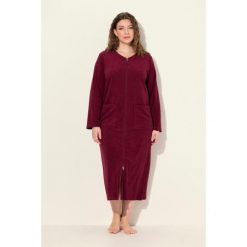 Damskie Szlafrok dwukierunkowy zamek błyskawiczny frotte miękki w dotyku. Czerwone szlafroki damskie Ulla Popken, plus size, bez wzorów, z bawełny, plus size, bez ramiączek, bez kaptura. Za 239.99 zł.