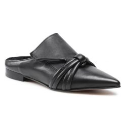 Klapki Eva Longoria. Czarne klapki damskie Eva Longoria, bez wzorów, bez obcasa, bez zapięcia. Za 449.99 zł.