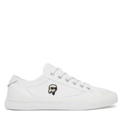 Trampki KARL LAGERFELD. Białe trampki i tenisówki damskie KARL LAGERFELD, bez wzorów, bez zapięcia. Za 631.99 zł.