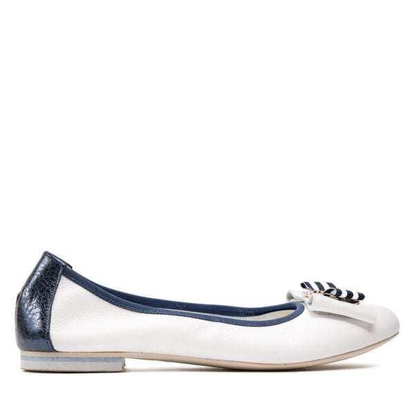 Baleriny R.Polański. Białe balerinki damskie R.Polański, bez wzorów, bez obcasa, bez zapięcia. Za 289.99 zł.