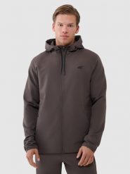 4F Bluza treningowa regular szybkoschnąca męska - brązowa XL. Brązowe bluzy sportowe męskie 4F, m, bez wzorów, z dzianiny, z kapturem, na fitness i siłownię. W wyprzedaży za 229.99 zł.
