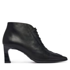 Botki Hispanitas. Czarne botki damskie Hispanitas, bez wzorów, bez obcasa, na słupku, bez zapięcia. Za 789.99 zł.