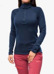 Bluza termiczna damska Houdini Desoli Thermal Half Zip. Niebieskie bluzy damskie Houdini, l, bez wzorów, ze skóry, bez ramiączek, bez kaptura. Za 1,156.50 zł.